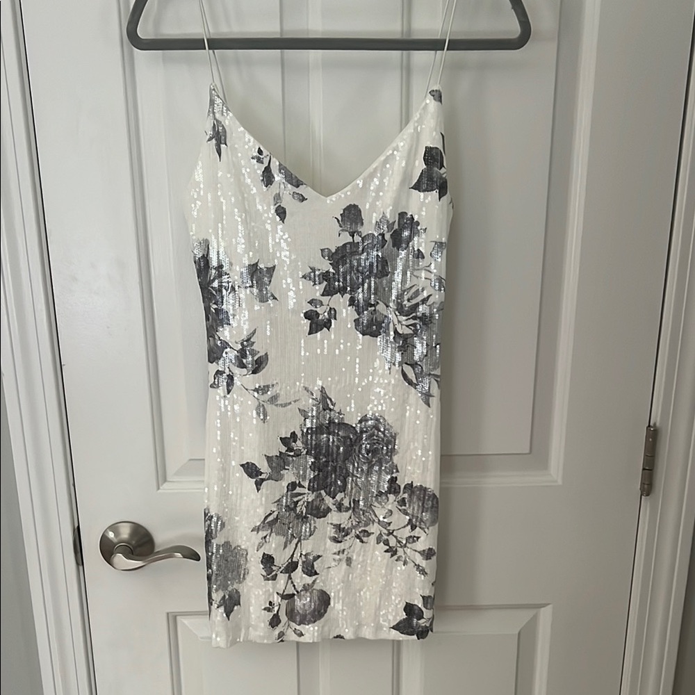 Windsor Black and White Slip Mini Dress Cocktail